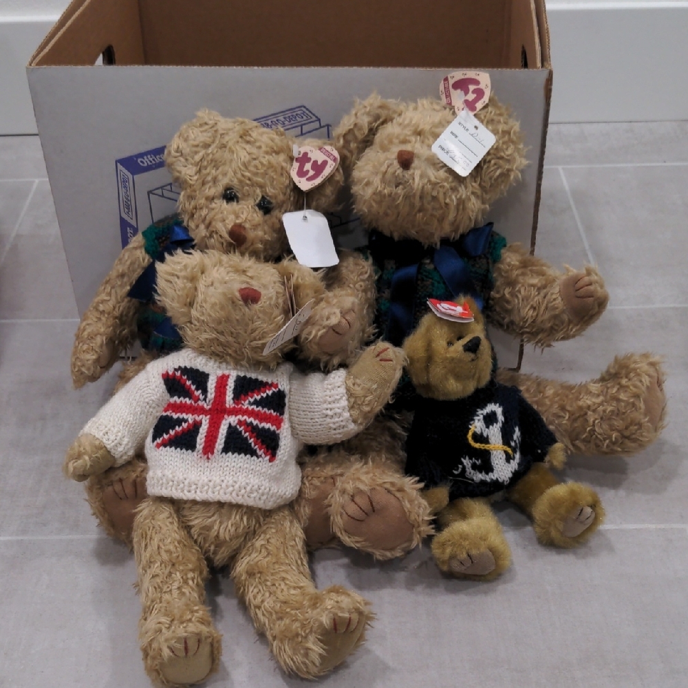 Ty Plush Teddy Bear Collection - Brown and Tan
